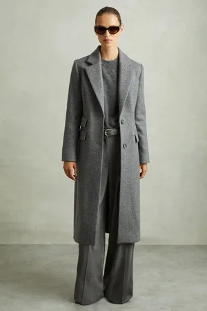 Reiss Petite Wool-blend Longline Coat, 8