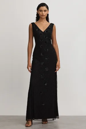 RAISHMA Embellished Mesh Maxi Dress, 10