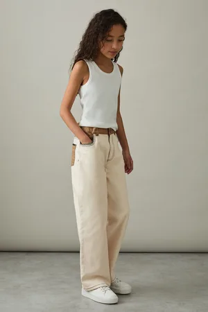 Reiss Colour-block Straight-leg Jeans, 89Y