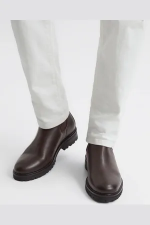 Reiss Chiltern Leather Chelsea Boots - Plain, Size: 7 EU 41