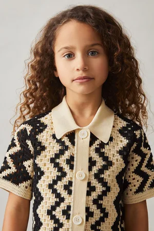 Reiss Cotton-blend Patterned Crochet Dress, Q04
