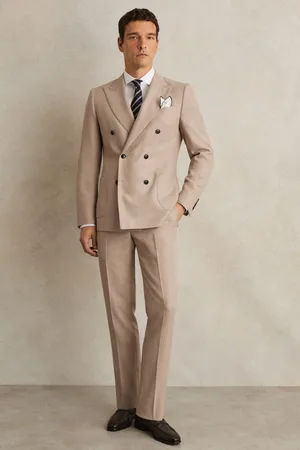 Reiss Slim-fit Wool-blend Double-breasted Suit Blazer, 36R