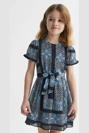 Reiss Alianna Puff Sleeve Dress Floral Print, Size: 5-6Yrs