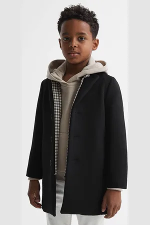 Reiss Gable Overcoat Wool Plain, Size: 4