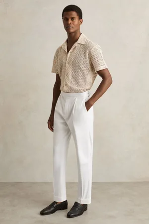 Reiss Cotton Blend Tapered Trousers, 28