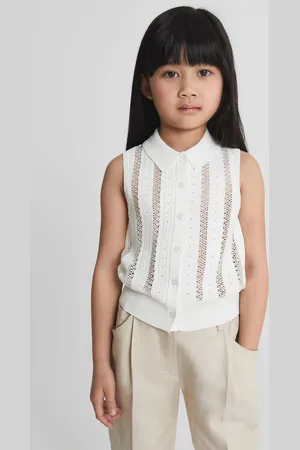 Reiss Callie Junior Knitted Button Through Cami Top, 7