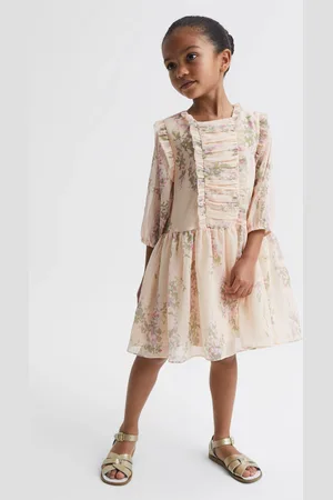 Reiss Amber Dress Floral Print, Pink Size: 9
