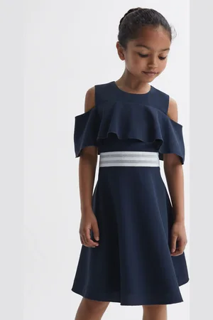 Reiss Paulina Off Shoulder Dress Plain, Size: 4-5yrs
