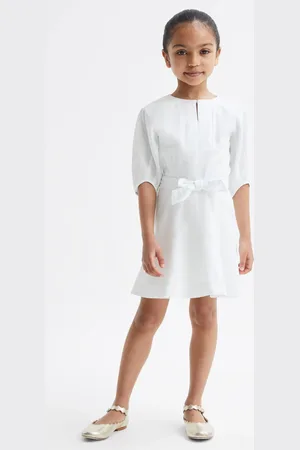 Reiss Freeda Dress Linen Plain, Size: 4-5yrs