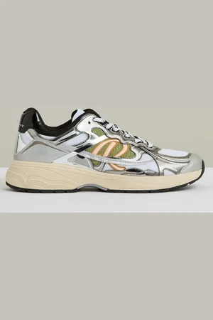Reiss Gunmetal & black Overlay Logo Running Trainers, E41