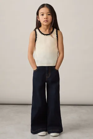 Reiss Cotton Crochet-trim Vest, 45Y