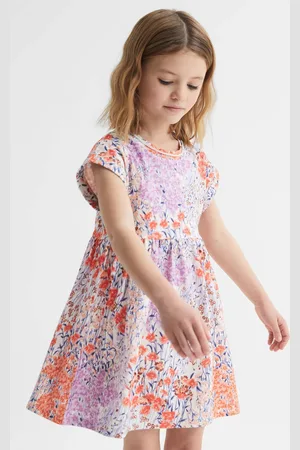 Reiss Dahlia Jersey Dress Cotton Floral Print, Size: 9