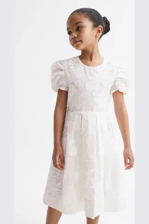 Reiss Amalie Textured Dress Cotton Floral, Size: 4-5yrs