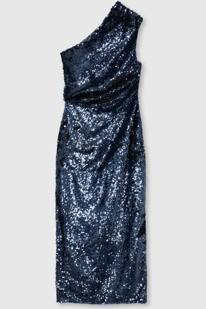 ilta Sequinned One-shoulder Maxi Dress, , 8