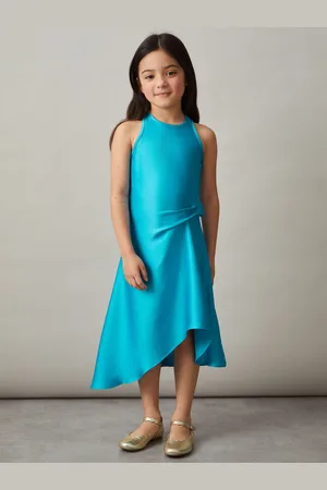 Reiss Satin Drape Tuck Midi Dress, 45Y