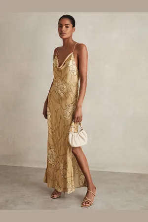 Reiss Satin Floral-print Slip Maxi Dress, 4