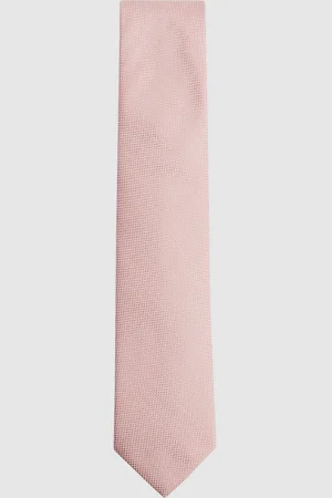 Reiss Ceremony Tie - Silk Textured, One Size