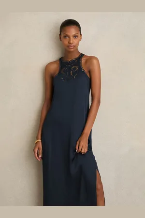 Reiss Satin Cut-out Slip Dress, 4