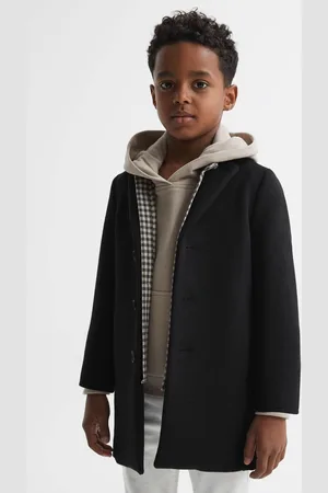 Reiss Gable Overcoat Wool Plain, Size: 4