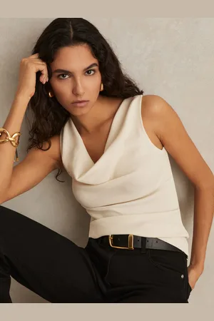 Reiss Ribbed Cowl-neck Vest, XS