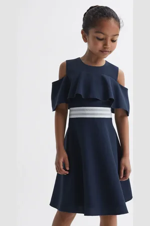 Reiss Paulina Off Shoulder Dress Plain, Size: 4-5yrs