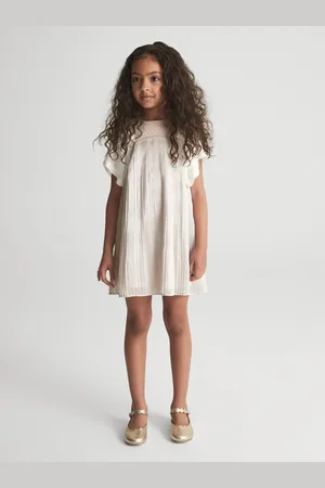 Reiss Senior Metallic Pleated Dress, 9