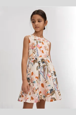 Reiss Lor Dress Linen Printed, Size: 8