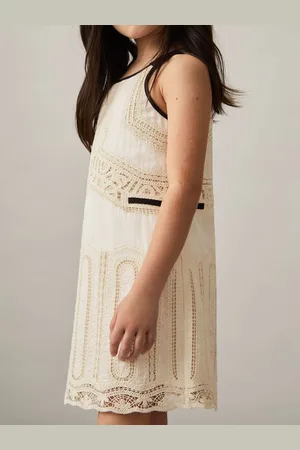 Reiss Contrast Trim Lace Dress, Q04