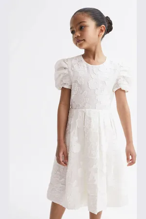 Reiss Amalie Textured Dress Cotton Floral, Size: 4-5yrs