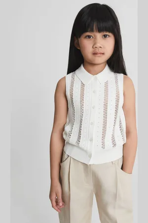 Reiss Callie Junior Knitted Button Through Cami Top, 7