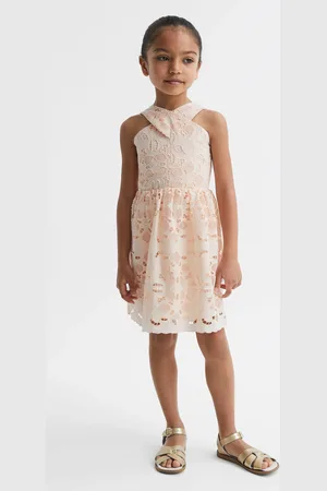 Reiss Callie Cross Back Dress Cotton Floral, Size: 9