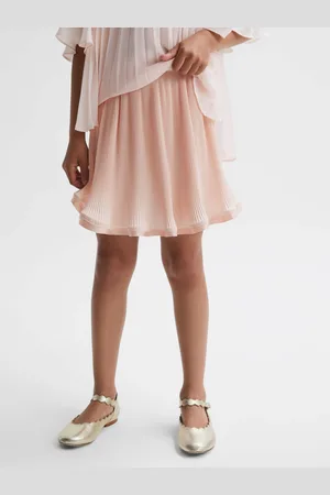 Reiss Violet Pleated Trim Skirt Pleat Detail, Size: 10