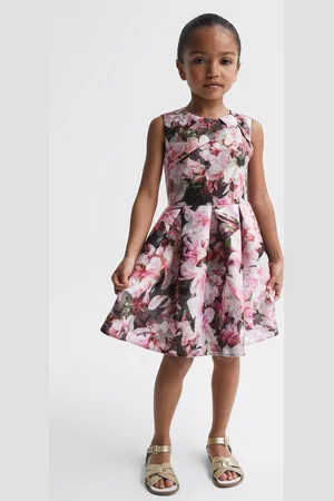 Reiss Emily Scuba Dress Floral Print, Size: 9