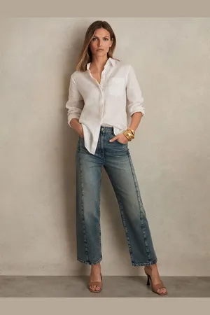 Reiss Barrel-leg Seam Jeans, 24R