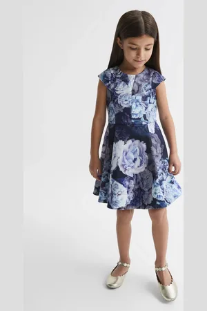 Reiss Keri Scuba Dress Floral Print, Size: 4