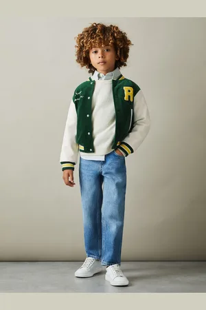 Reiss Ward Bomber Jacket Cotton Logo Embroidered, Size: 5