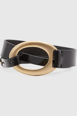 Reiss Ellis Belt Leather Plain, Size: L