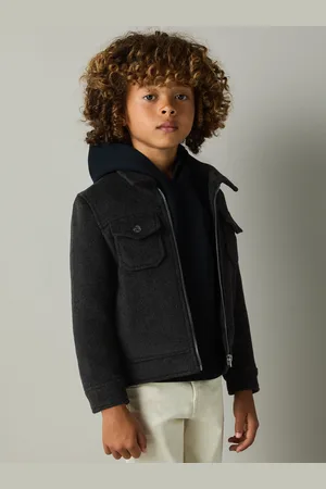 Reiss Peridoe Trucker Jacket Wool Plain, Size: Q04
