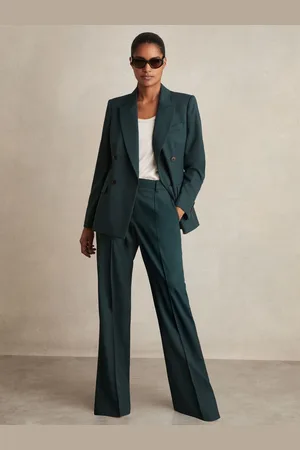 Reiss Wool-blend Wide-leg Suit Trousers, 4R