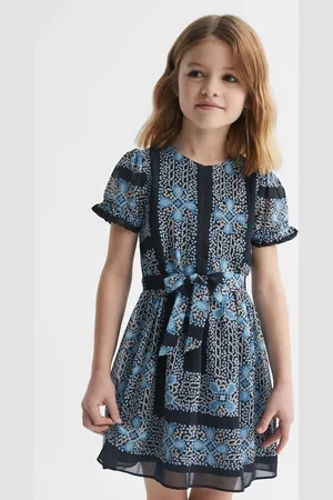 Reiss Alianna Puff Sleeve Dress Floral Print, Size: 5-6Yrs