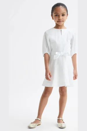 Reiss Freeda Dress Linen Plain, Size: 4-5yrs