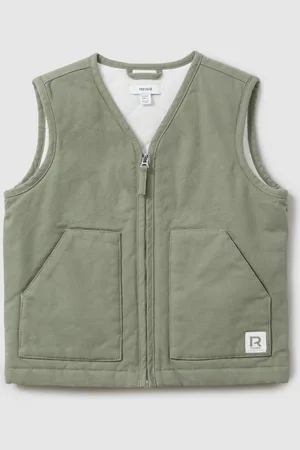 Reiss Hayes Sage 9-13 yrs Cotton Quilted Gilet, 9