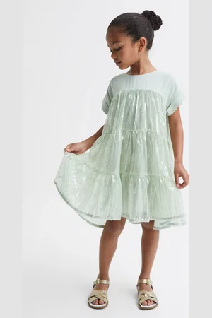 Reiss Luci Tiered Dress Plain, Size: 6