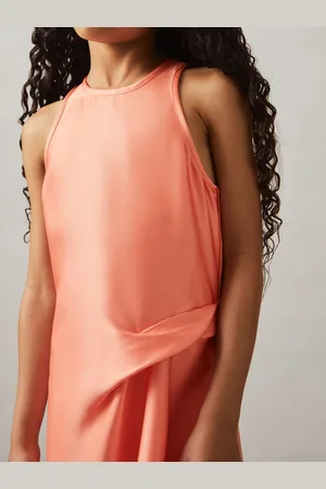 Reiss Satin Drape Tuck Midi Dress, Q04