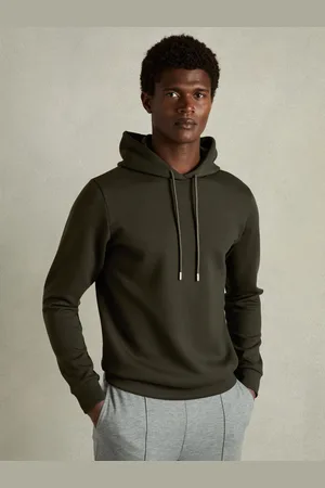 Reiss Interlock Jersey Drawstring Hoodie, XS