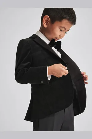 Reiss Ace Boys Cotton Junior Single Breasted Velvet Blazer, Size: 4