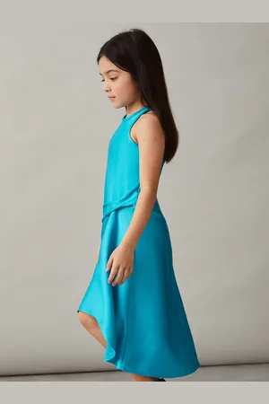 Reiss Satin Drape Tuck Midi Dress, Q04