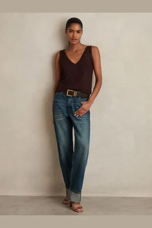 Reiss Petite Straight-leg Turn-up Jeans, 24S