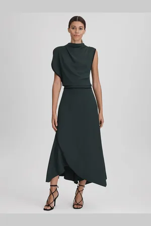 Reiss Asymmetric Contrast Trim Cropped Top, 6