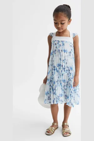 Reiss Aster Pleated Dress Floral Print, Size: 9